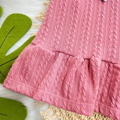 Conj. Blusa Manga Longa e Salopete Trançado - Rose